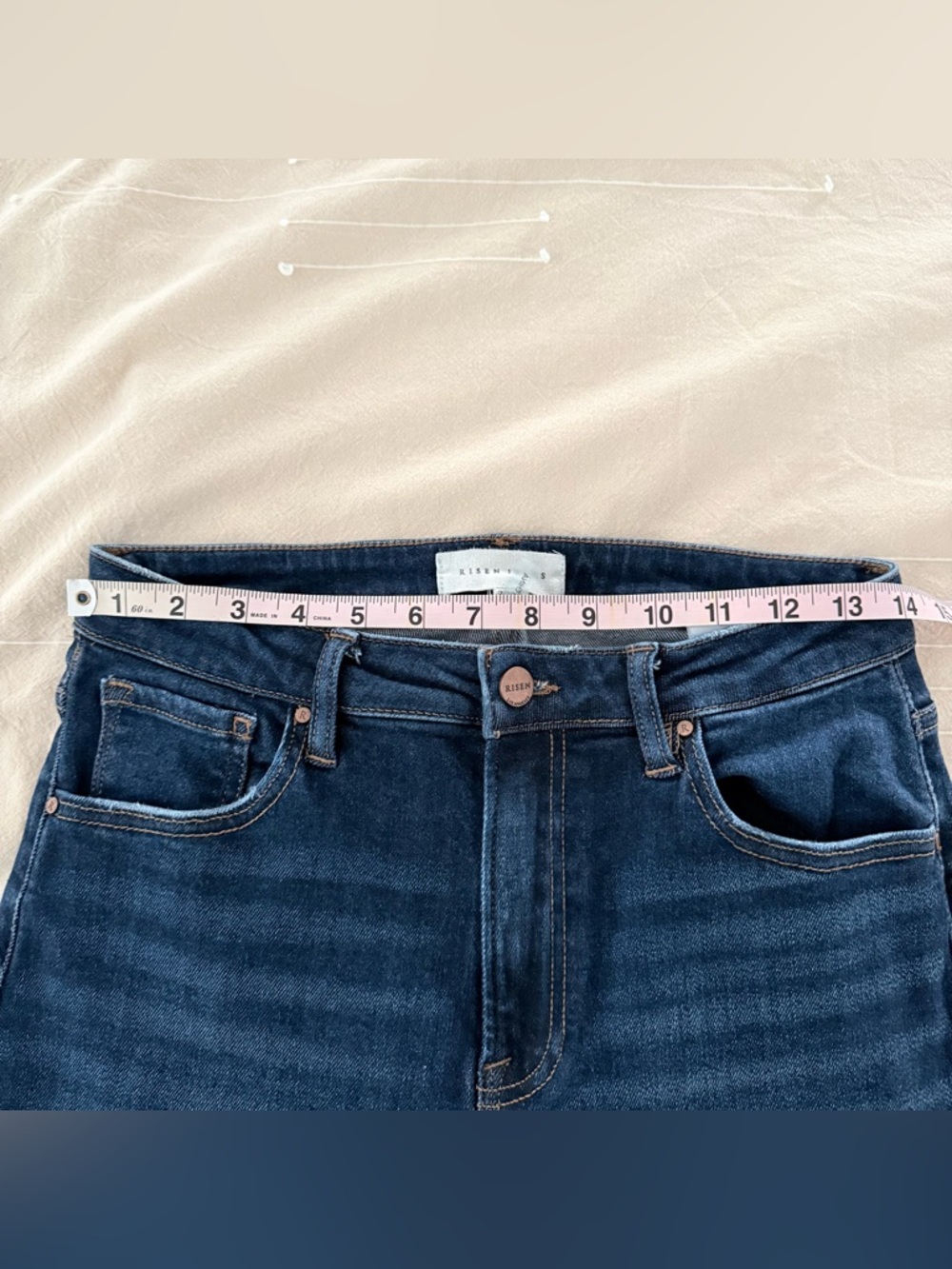 Risen Jeans High Rise Wide Leg Crop Jeans Style RDP5921 7/28 - Picture 9 of 12